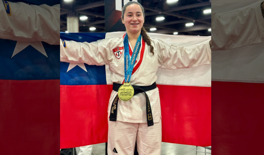 Isidora Zapata, Campeona Mundial de Taekwondo en Estados Unidos